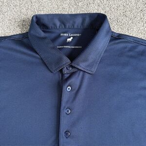 Horn Legend Bamboo Charcoal Performance Mens Golf Polo Shirt Blue Size 3XL